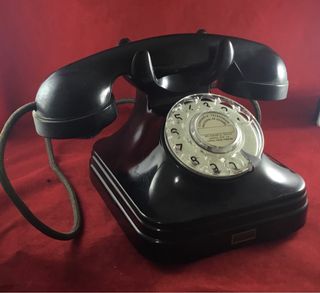 Antiguo teléfono baquelita Standard Elėctrica CTNE