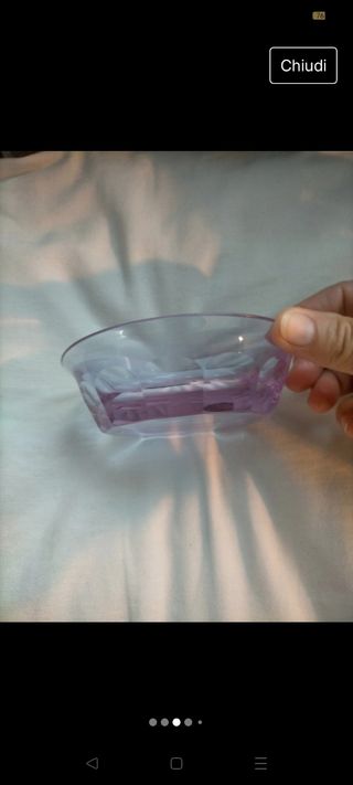 Moser cristallo ciotola lilla