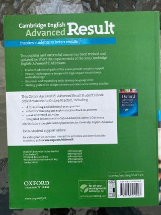 LIBRO INGLÉS CAMBRIDGE ADVANCED RESULT, Oxford