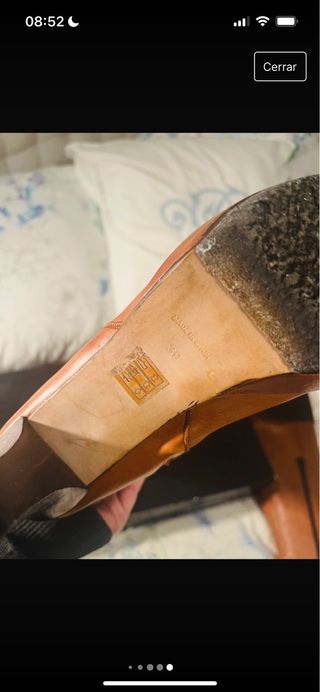 Botas piel cuero caña alta tacón