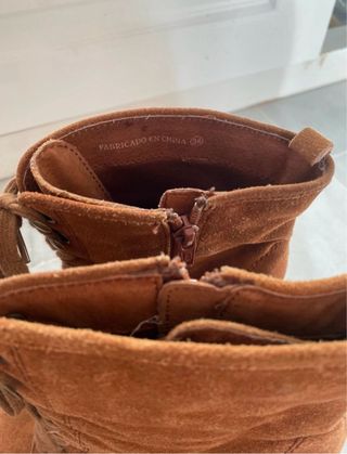 Botas de cuero de serraje T38