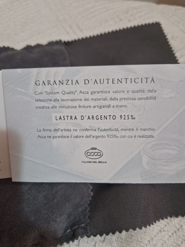 Capoculla con piastra in argento 925