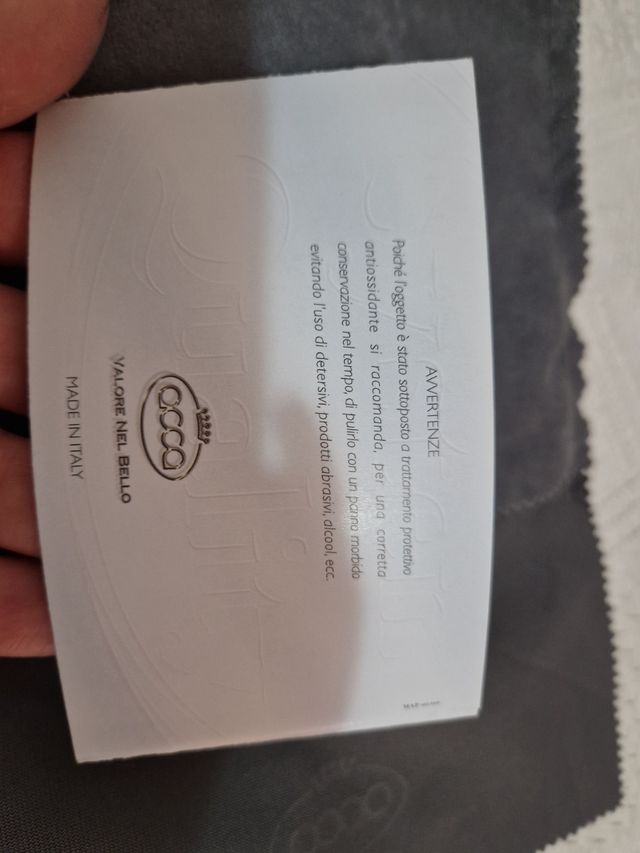 Capoculla con piastra in argento 925