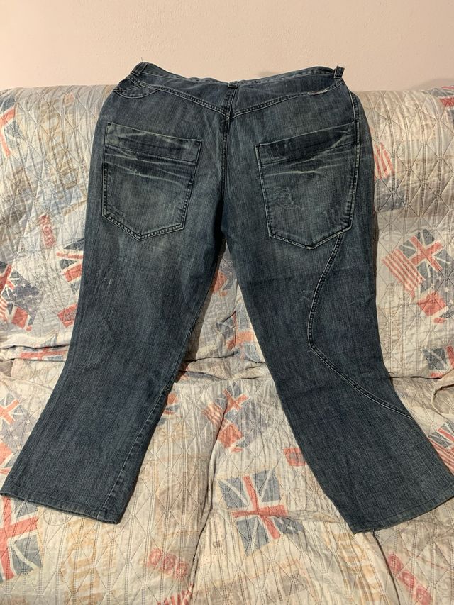 Jeans uomo per lavoro in puro cotone con bottoni