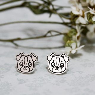Pendientes Pitbull plata