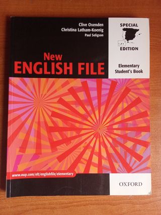 Libros cursos de inglés New English File Oxford