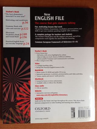 Libros cursos de inglés New English File Oxford