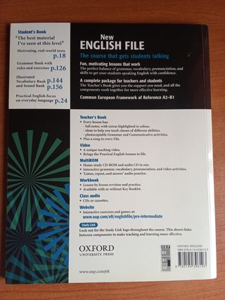 Libros cursos de inglés New English File Oxford