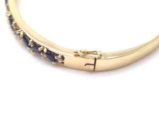 Pulsera de Oro 18 K 13 GR con zafiros y diamantes