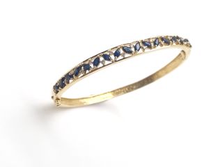 Pulsera de Oro 18 K 13 GR con zafiros y diamantes