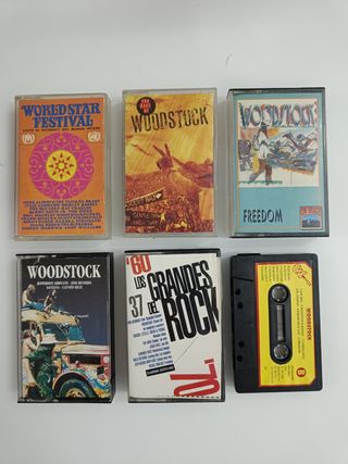 5 FESTIVAL WOODSTOCK Cintas Cassettes