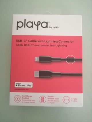 Cable USB-C Lightning 1m,negro