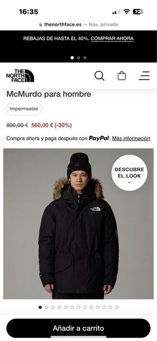 Abrigo North Face Mc Murdo