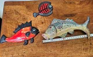 Pesci in ceramica da parete vintage