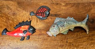 Pesci in ceramica da parete vintage
