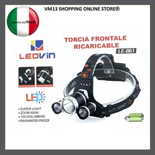 Torcia Frontale Ricaricabile
