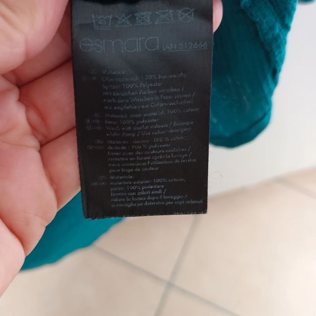 Maglietta estiva mare taglia S Esmara colore verde