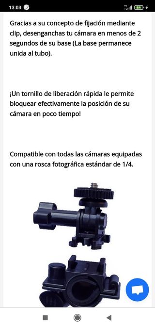 Soporte articulado para cámara