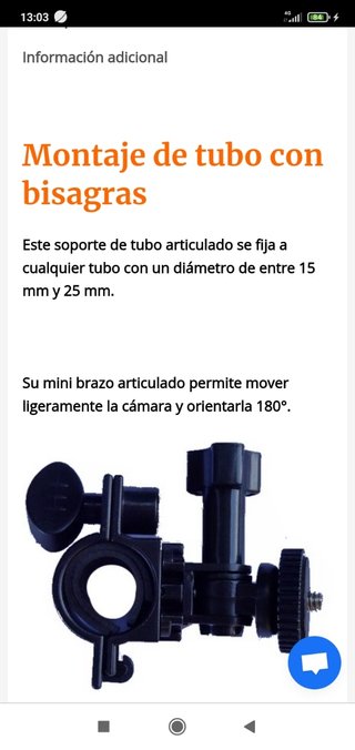 Soporte articulado para cámara