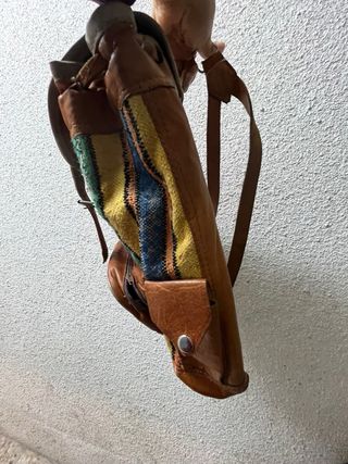 Mochila cuero marrón