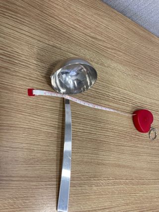 Cazo para servir de alpaca plateado