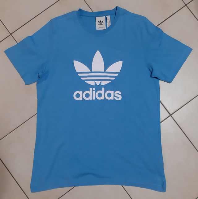 T-shirt maglietta Adidas azzurra taglia M