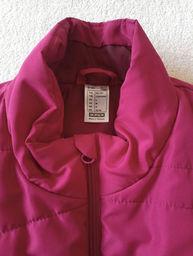 Chaleco acolchado granate Decathlon REBAJADO