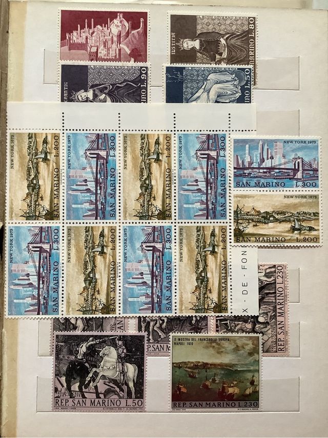 Collezione francobolli Repubblica San Marino