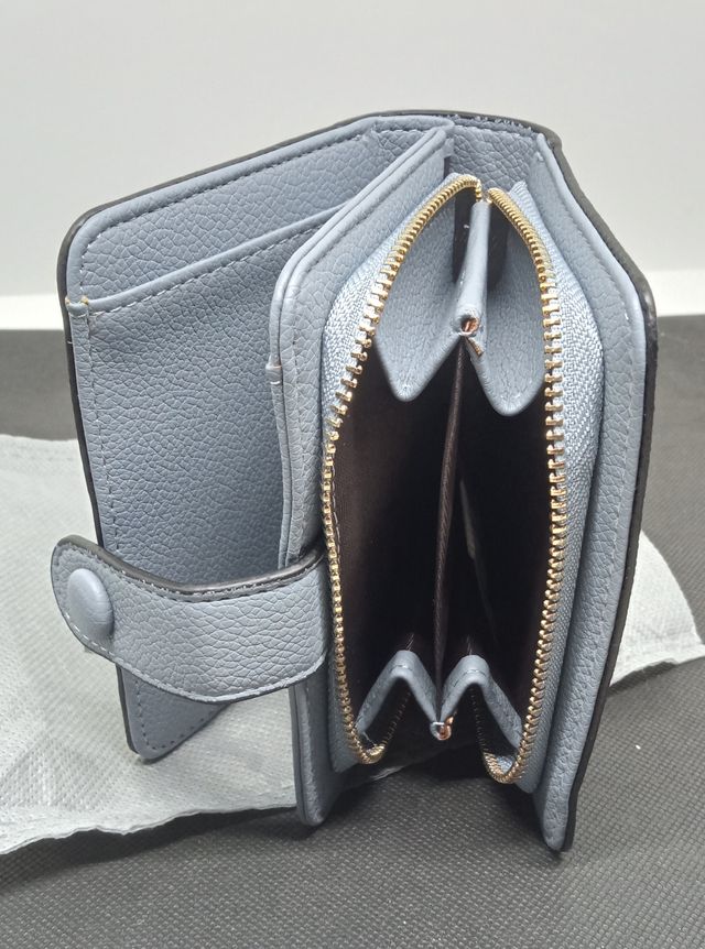 Portafoglio da donna turchese, tanto spazio! nuovo