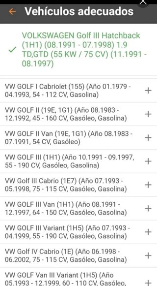 Tornillos rueda vw golf 2 y golf 3