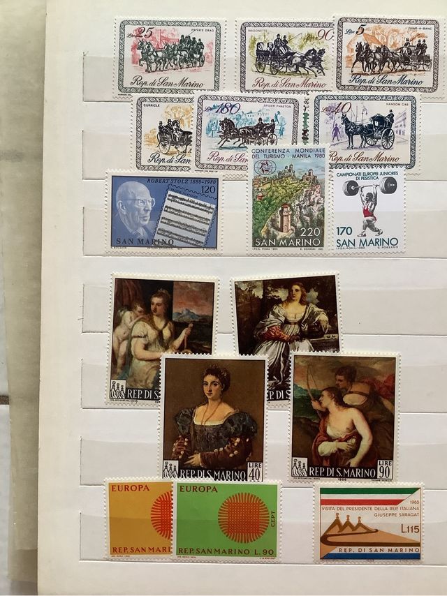 Collezione francobolli Repubblica San Marino