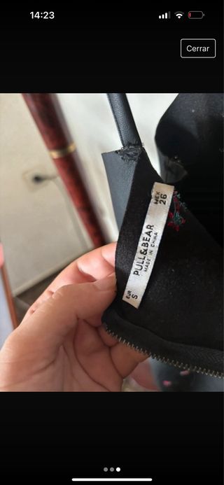 Vestido corto cuero Pull and Bear