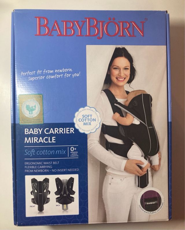 Portabebes Babybjorn negro-morado