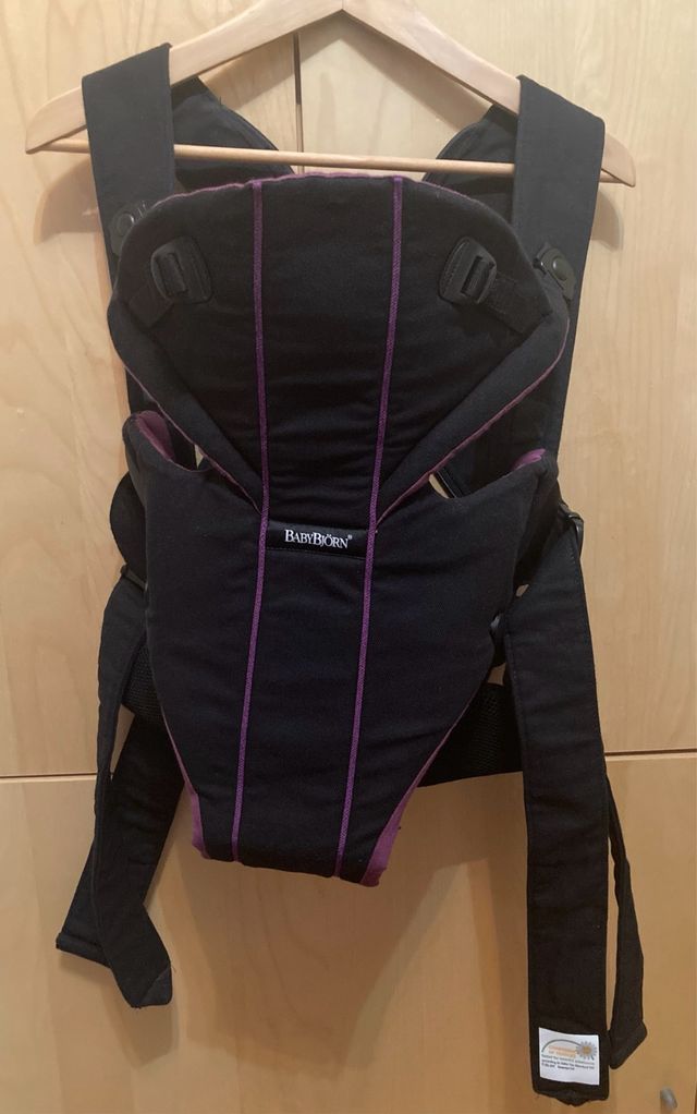 Portabebes Babybjorn negro-morado