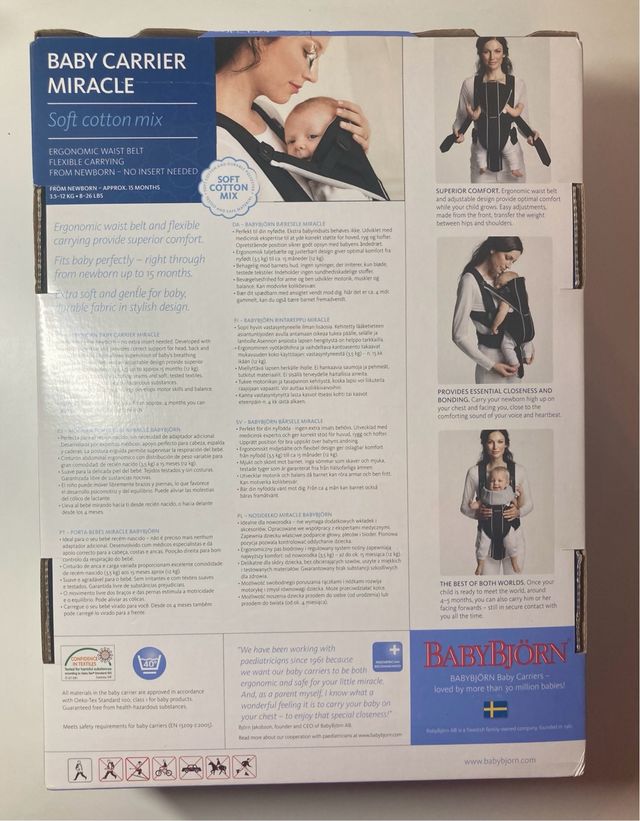 Portabebes Babybjorn negro-morado