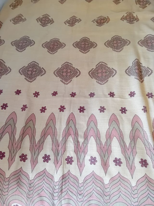 Cortina marrón flores A ESTRENAR REBAJADA