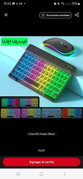 Teclado y raton inalambrico gamer