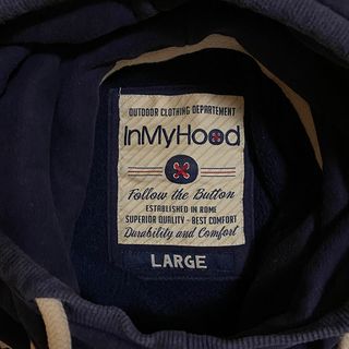 InMyHood Felpa Cappuccio Blu Scuro Streetwear L