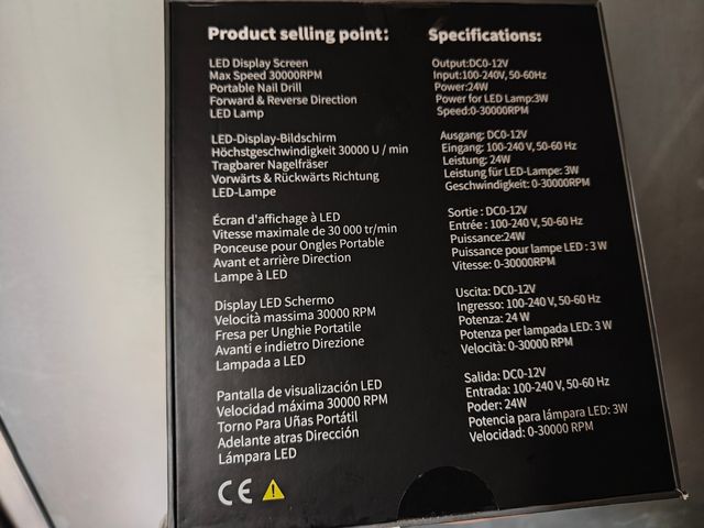 Lima de uñas eléctrica 30000rpm