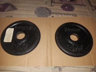 Discos de fitnes para barra 2 de 1 kg