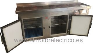 frigorifico botellero de 2 puertas inoxidable