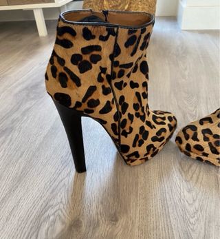 Botines Leopardo Piel Zara 
