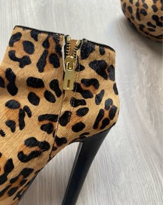 Botines Leopardo Piel Zara 