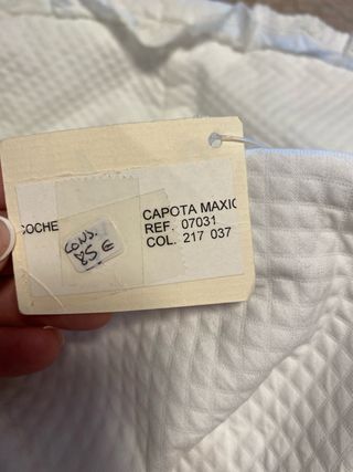 Vestidura maxicosi blanco