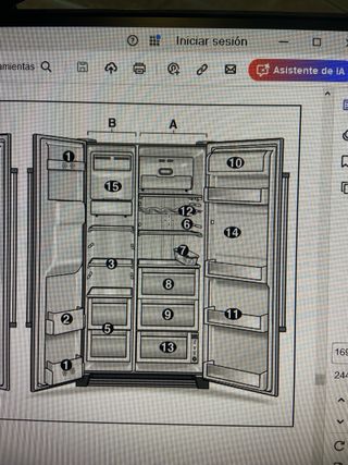 Recambios frigorifico americano Siemens KA58NA40