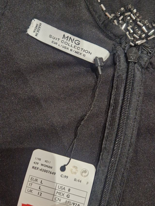 Vestido fiesta pedreria MANGO