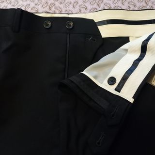 Pantaloni sartoriali neri in lana