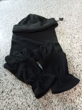 Conjunto gorro, guantes y braga polar