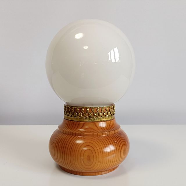 CANDEEIRO DE MESA DE MADEIRA