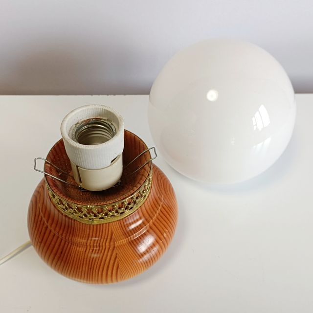 CANDEEIRO DE MESA DE MADEIRA